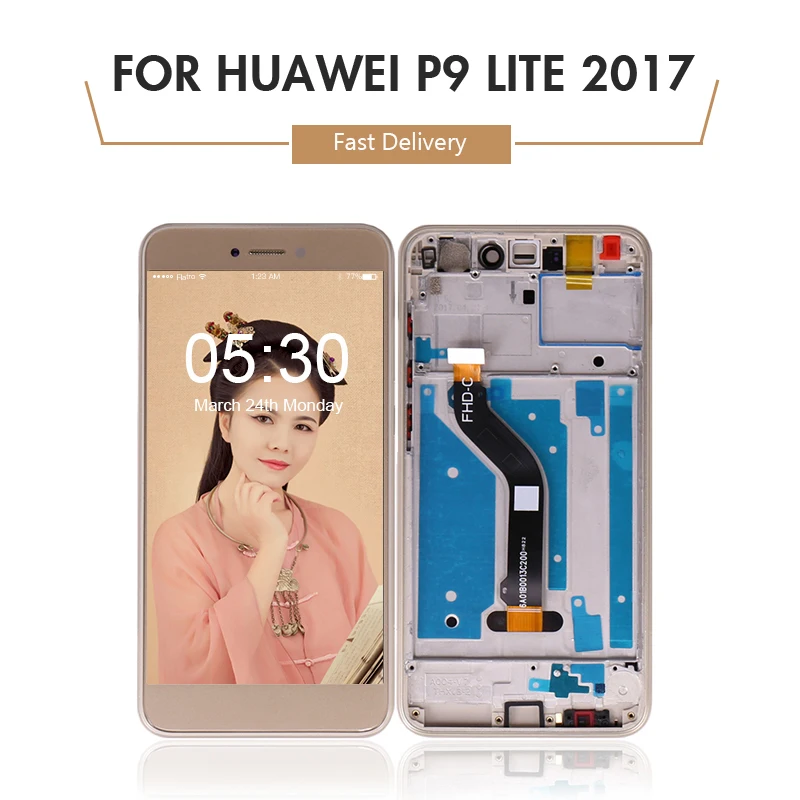 10 шт./лот ЖК + рамка для huawei P9 lite 2017 дисплей с сенсорным экраном в сборе P8 Lite/GR3
