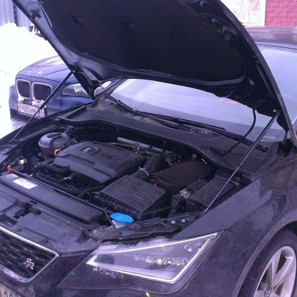 

for SEAT Leon MK3 2012-2019 Font Bonnet Hood Modify Carbon Fiber Gas Struts Lift Support Shock Damper Accessories Absorber