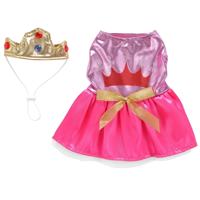Юбка русалки для собак на Хэллоуин, костюм щенка для косплея, Забавный милый костюм для домашних животных, Рождественская одежда на Хэллоуин, нарядное платье на осень - Цвет: Розовый