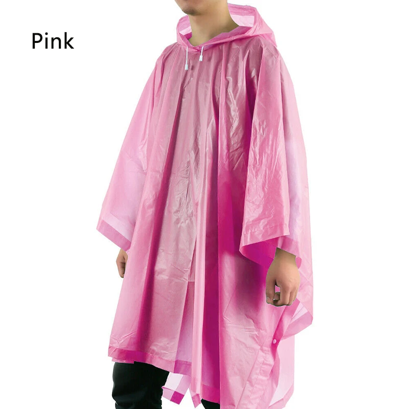 High Quality PEVA Material Strong Toughness Windproof Reinforced Hat Rope Design Raincoat Universal Rainwear Rain Poncho Coat