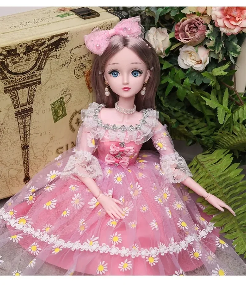 60cm oversized blue eyes beautiful doll set girl educational toy
