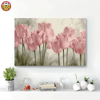 

Flower sea poppy flower hotel tooling decoration painting heart customization hotel living room corridor oil painting frameless
