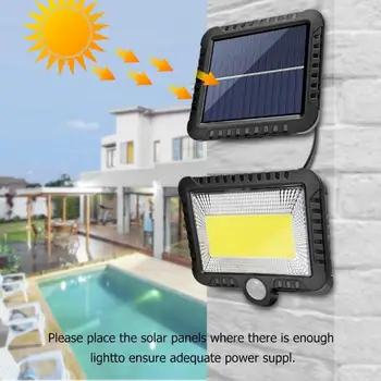 

100/120 LED Solar Wall Light Motion Sensor Wall Lamp Outdoors Solar Garden Light Waterproof PIR Spotlights Emergency Street Lamp
