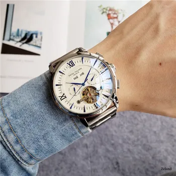 

Patek- Philippe- Datelog Series Ladies Men's Automatic Mechanical Watch Stainless Steel Waterproof Casual Watch Gift 1659 Orders