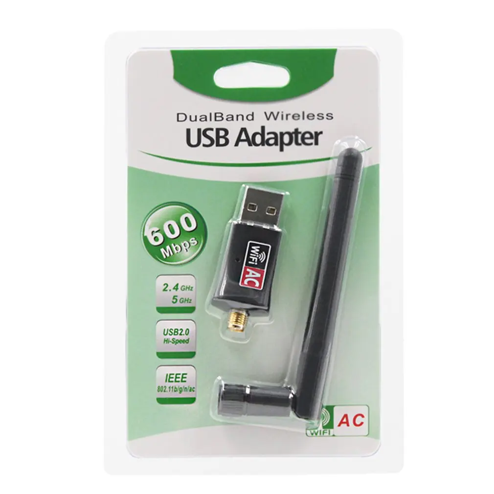 Портативный мини USB адаптер 600 Мбит/с 2 4 ГГц|Сетевые карты| |