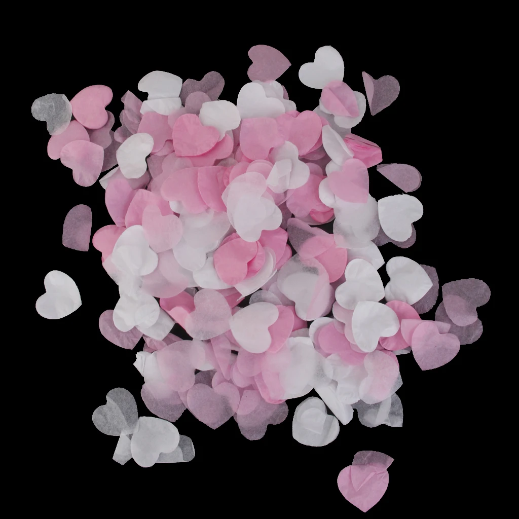 Mini Paper Love Heart Paper Confetti Circles Tissue Party Table Confetti for Wedding, Holiday, Anniversary, Birthday