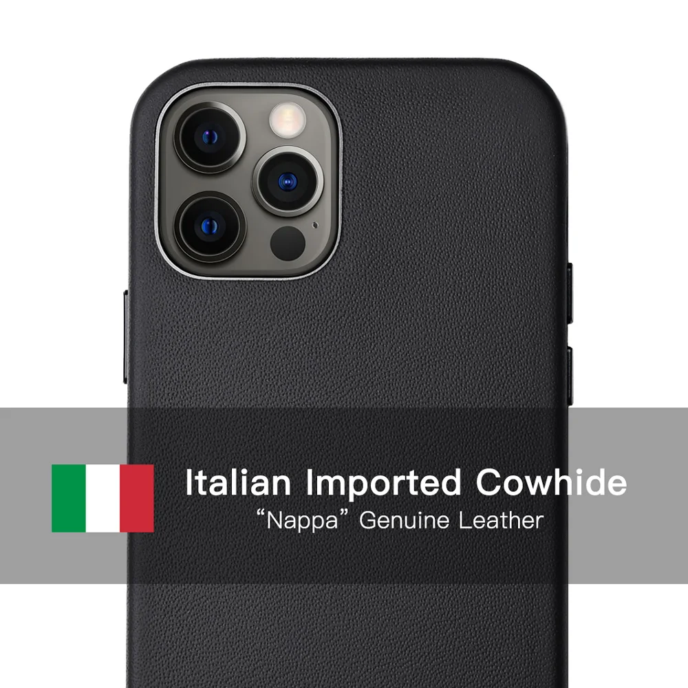 Italian Nappa Genuine Leather Case for iPhone 12 Pro Max 11 Supercar Interior Luxury Business Premium Cowhide Phone Case Cover