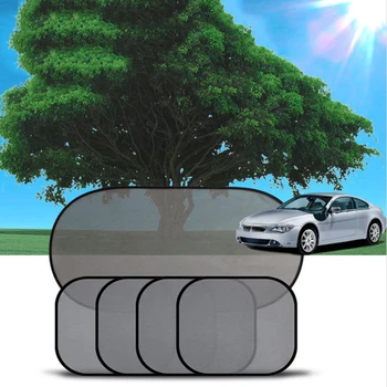 

5Pcs 3D Photocatalyst Mesh Car Cover Sunshade Sun Visor Window Screen Sunshade Car Curtain Car Interior Product with 6 Suckers