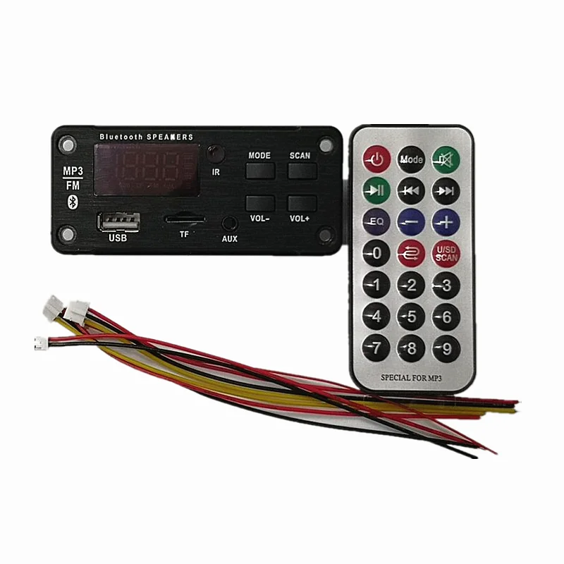 Новейший беспроводной Bluetooth 12 в MP3 WMA декодер доска аудио модуль Поддержка USB TF AUX FM аудио радио модуль для автомобиля аксессуары