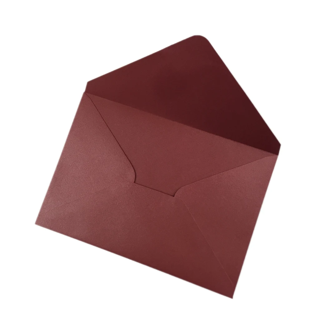 pearl burgundy Free Shipping 50x 13x9.5cm(5.11" x 3.7") 120g Pearl Paper Envelope pearlescent vellum for Invitation Greeting Card Post card - Цвет: pearl burgundy