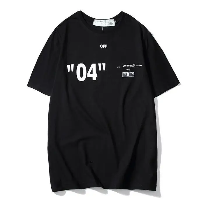 Новинка бело-C/O VIRGIL ABLOH 04 унисекс с рисунками "влюбленные пары модели из хлопка модное платье с круглым вырезом лодочкой с короткими рукавами для мальчиков и девочек