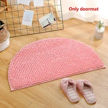 Напольное украшение для ванной комнаты износостойкий мягкий домашний простой дверной коврик водопоглощающий закрытый полукруглый нескользящий практичный