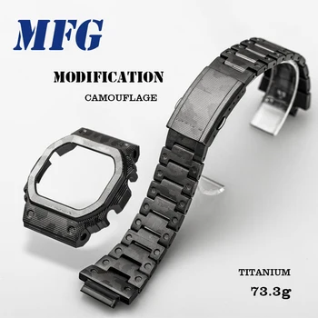 

Titanium alloy Camouflage 5600 series GW5000 5610 Watchband bezel Strap Case Frame Bracelet Accessory with Repair Tool