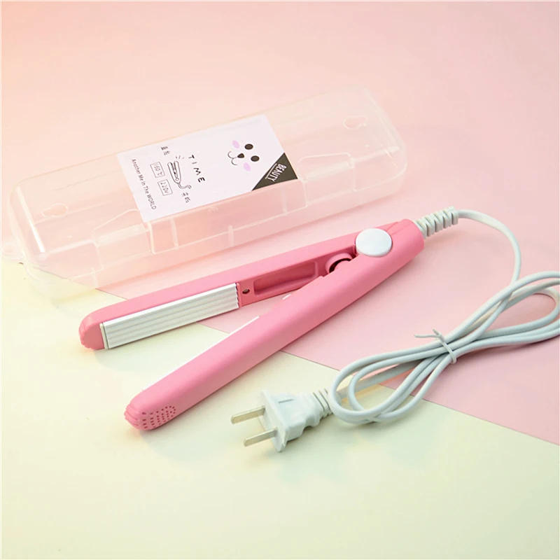 Высокое качество, мини выпрямитель для волос, Розовый Керамический выпрямитель, гофрированный щипцы для завивки волос, инструменты для укладки волос, US Plug
