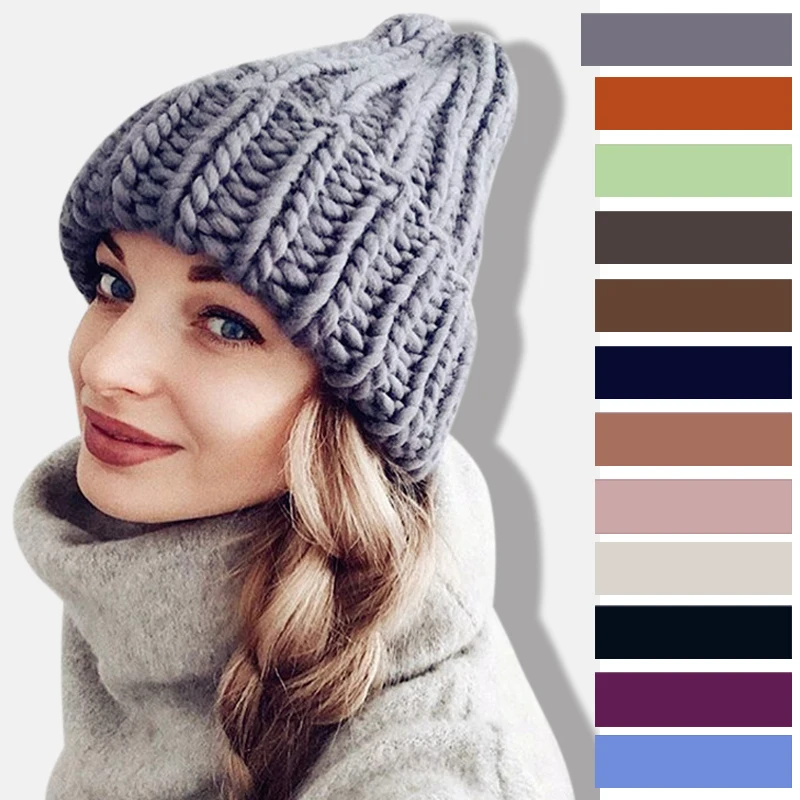 Winter Hats Knitted Cap Warming 