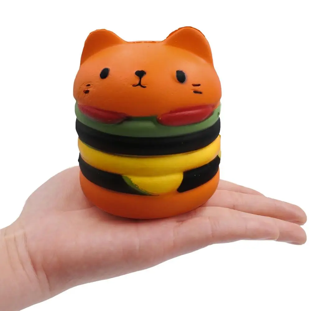 Мягкий медленно поднимающийся Pu Jumbo мультфильм Кот гамбургер Squeeze Коллекция игрушек для подарка снятие стресса Декор Squishy Squeeze игрушка подарок