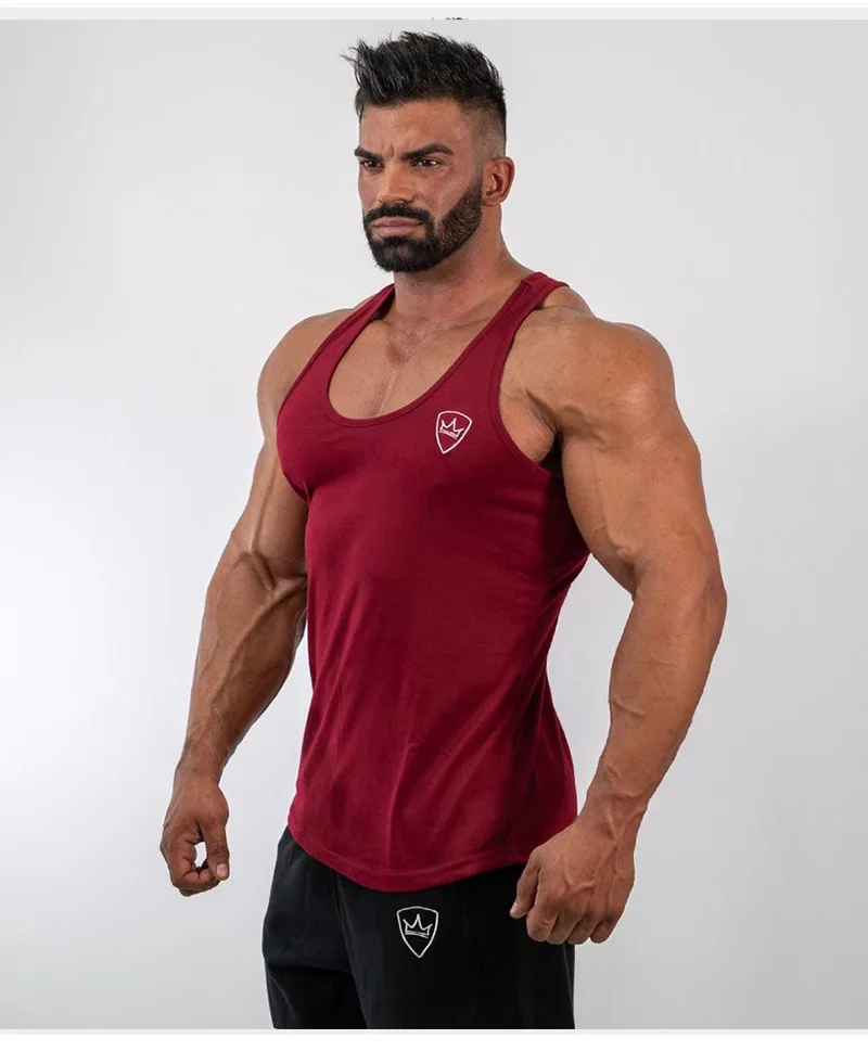 Muscle Dr. Brothers, Европейский стиль, спортивный мужской жилет, чистый хлопок, с барьерами, i-образная база, жилет для фитнеса