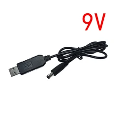 Enhanced USB Power Boost Converter Cable - DC 5V to 9V/12V Step - Up Module with 2.1x5.5mm Plug (9V)