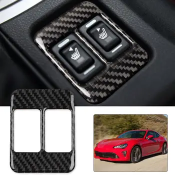 

Center Console Seat Heating Button Cover Trim Fit For Toyota 86 2013 2014 2015 2016 2017 For LHD RHD Carbon Fiber Accessories