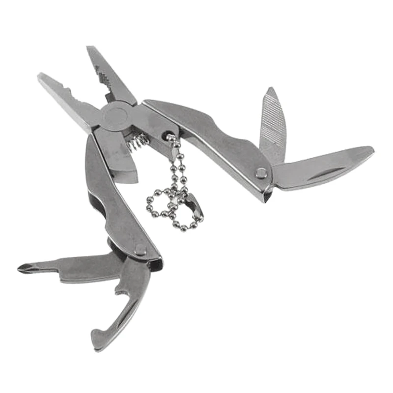

Portable Multi Function Folding Pocket Tool Plier Keychain Screwdriver Hand Tools Outdoor Accessories