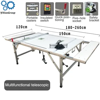 

Multifunctional portable folding woodworking table saw lifting decoration small operate table DIY decoration