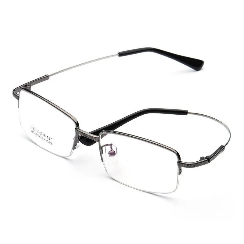 width-139 New men Elastic glasses temple eyeglasses frames male half rim memory titanium alloy Myopia optical eyewear | Аксессуары для