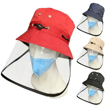 

Unisex Anti Droplet Dust Proof Sun Protection Face Shield Cover Bucket Hat Cap