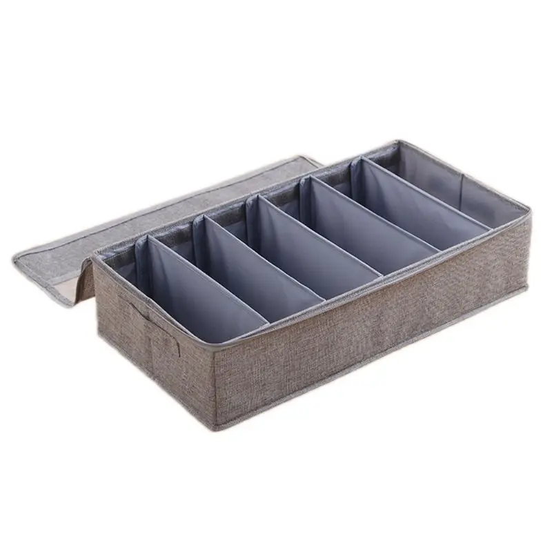 

Under Bed Shoes Storage Organizer Transparent Skylight Box Zippered Closure Adjustable Dividers