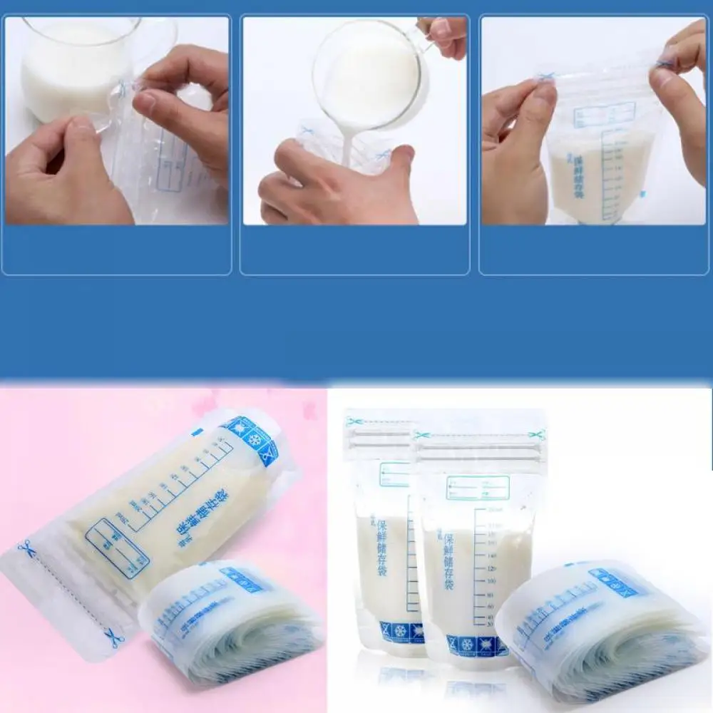 30 PCS 250ML Safe Food Storage Bags Breast Milk Freezer Bags Baby Breast Milk Storage Bag Liquid