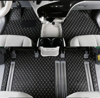 

leather car floor mats for toyota sienna 2019 2018 2004 2016 2015 2011 2012 2013 2017 interior accessories XL30 carpet
