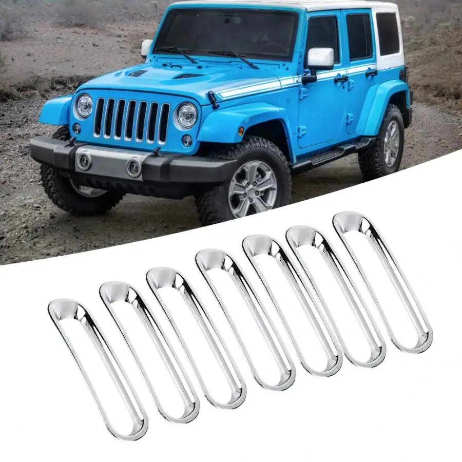 7 шт. внешняя Передняя решетка для Jeep Wrangler JK &amp amp Unlimited 2 двери 4 2007-2017 автомобильные