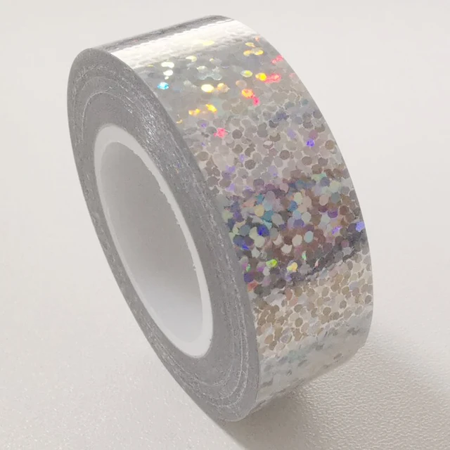 5m DIY Colorful Laser Tape Decorative Sticky Stationery Adhesive