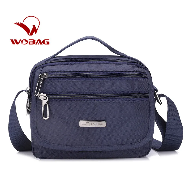 

Men Black Casual Shoulder Bag Fashion Nylon Flip Zipper Small Horizontal Crossbody Bag Business Messenger Bag