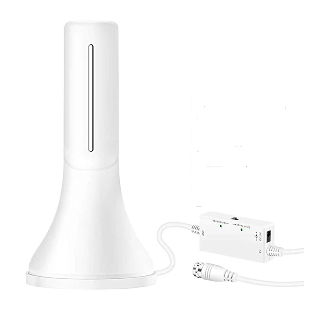 Indoor HDTV Digital Antenna Portable 80-120 Miles Long Range with Amplifier Signal Booster for 4K VHF Local TV Channels