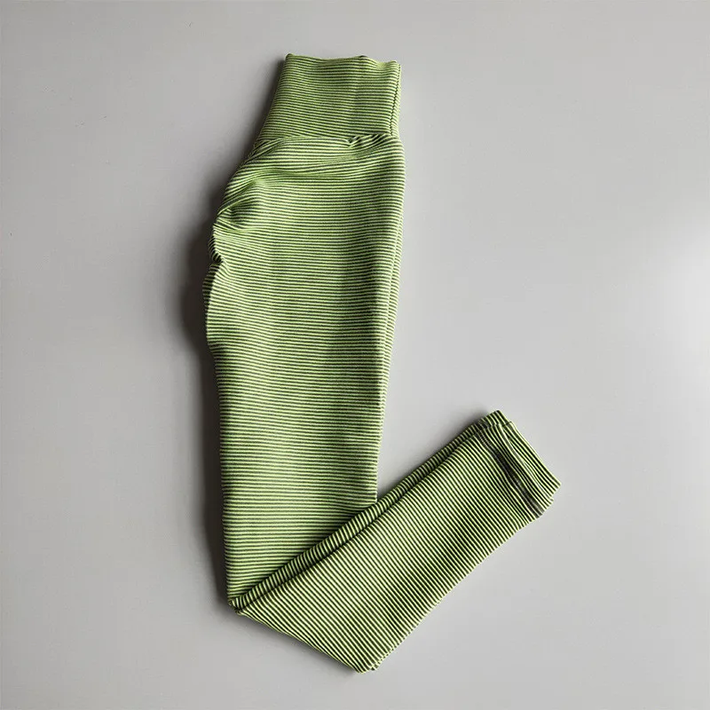 Бесшовные леггинсы с высокой талией, штаны для йоги, леггинсы для спортзала, спортивные женские эластичные спортивные Леггинсы для фитнеса - Цвет: green