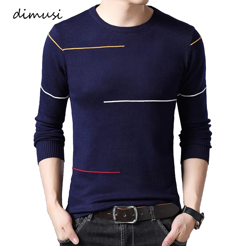 

DIMUSI Autumn Winter Mens Sweater Casual Turtleneck Solid Color Sweater Men's Slim Fit Brand Knitted Pullovers Clothing 4XL