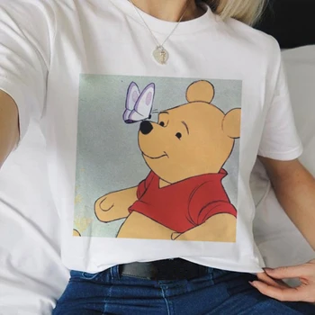 

Winnie The Pooh Graphic Print T-shirt Women 2020 New Summer White Casual Tops Tshirt Fashion Harajuku Aesthetic Female T Shirt
