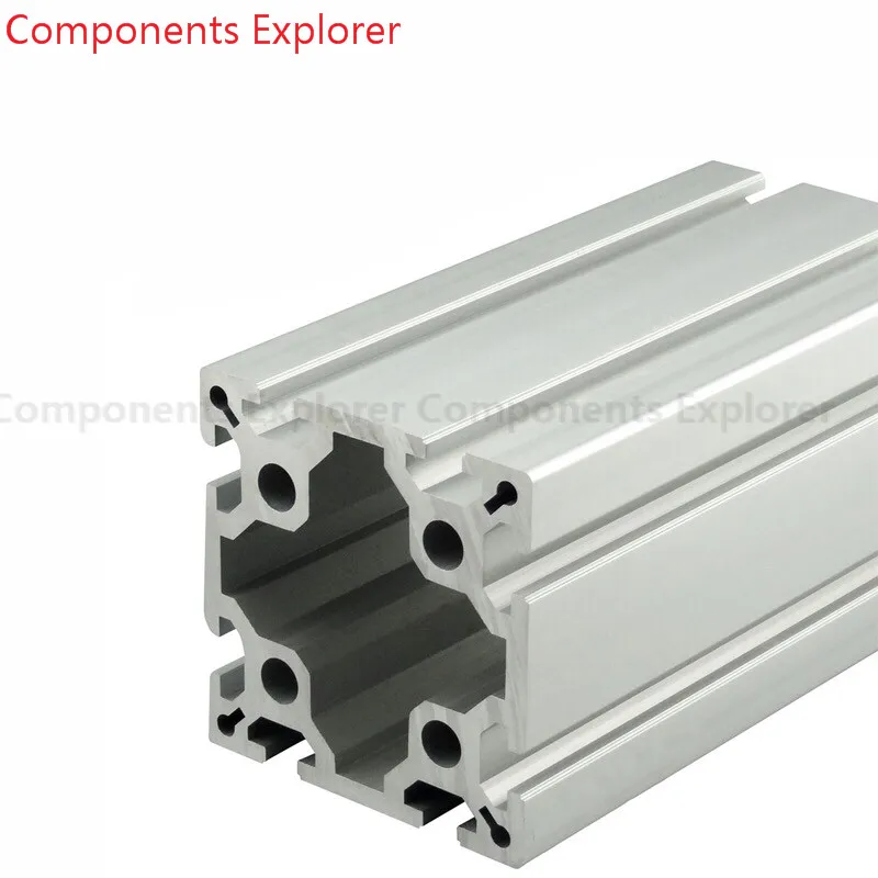 4Pcs 250mm 100100 Sliver Aluminum Extrusion Profile, Tap M14 1.5 pitch 20mm Depth SFX-100 Simulator or SRT100