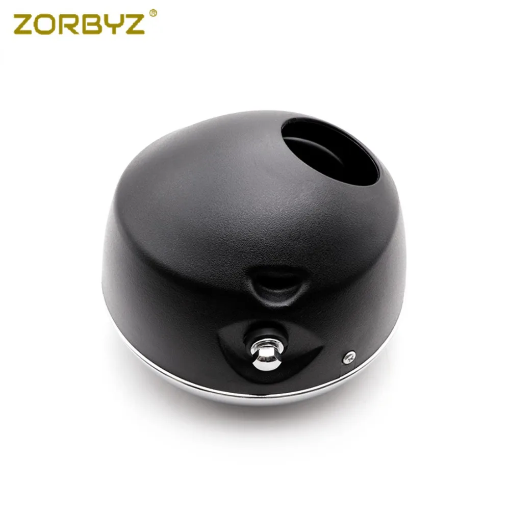 ZORBYZ мотоциклетный " Хромированный Светодиодный светильник на переднюю голову с янтарным/белым ангельским глазом головной светильник для Honda Kawasaki Cruisers Choppers