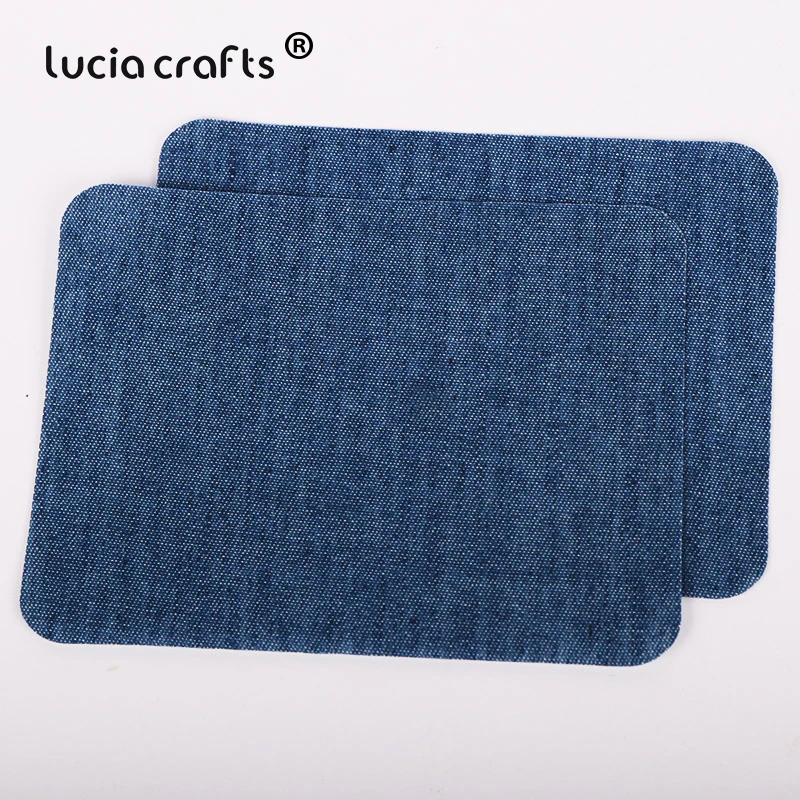 S10 1pair 12.5x9.5cm 1 пара/5 пар в упаковке с помощью утюга из денима с заплатками на локтях Ремонт джинсы штаны до колена, аппликация, наклейка для самостоятельного пошива одежды аксессуары 82007458 - Цвет: S10 1pair 12.5x9.5cm