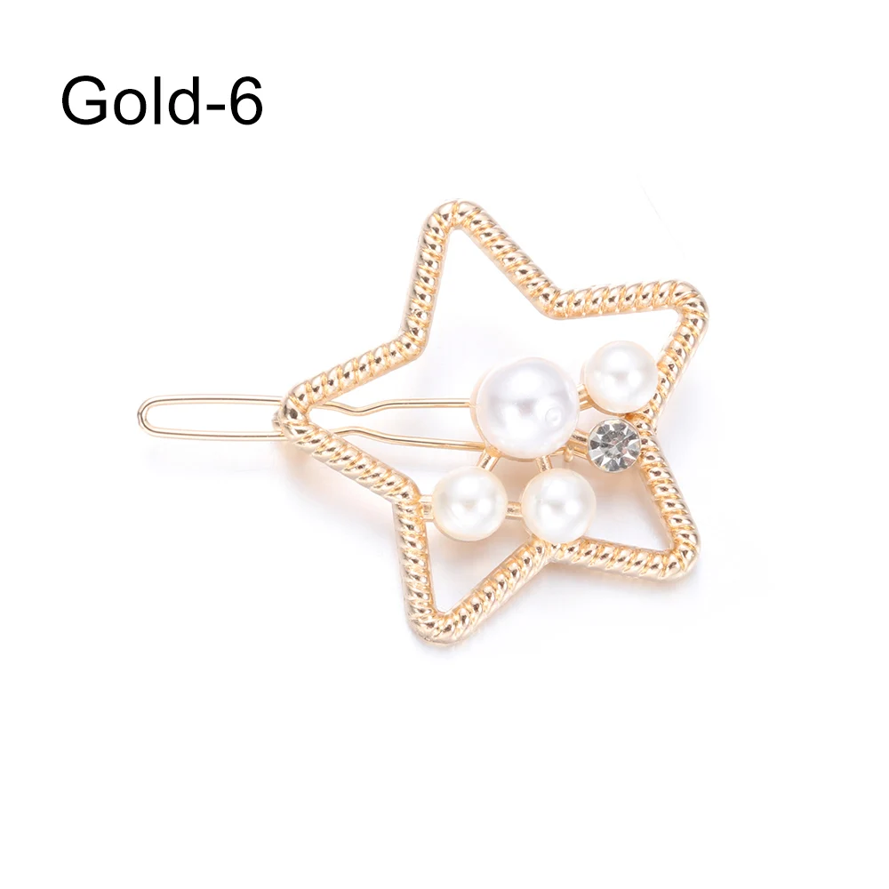 Style 9-G6 1 шт., модные женские Геометрические заколки для волос, заколки для волос, Звездный зажим для волос сердце, нежные заколки для волос, заколка для волос, ювелирные изделия для волос, аксессуары для волос - Цвет: Style 9-G6