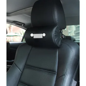 

Car Pillows for Jeep Wrangler TrailHawk Compass Renegade PU Leather Car Neck Support Pillow Auto Accessories