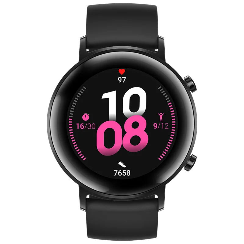 Sports Black Original HUAWEI Watch GT 2 GT2 Smart 46MM GPS Life Waterproof Bluetooth Phone Call Heart Rate For Android iOS CN Version - Цвет: Sports Black