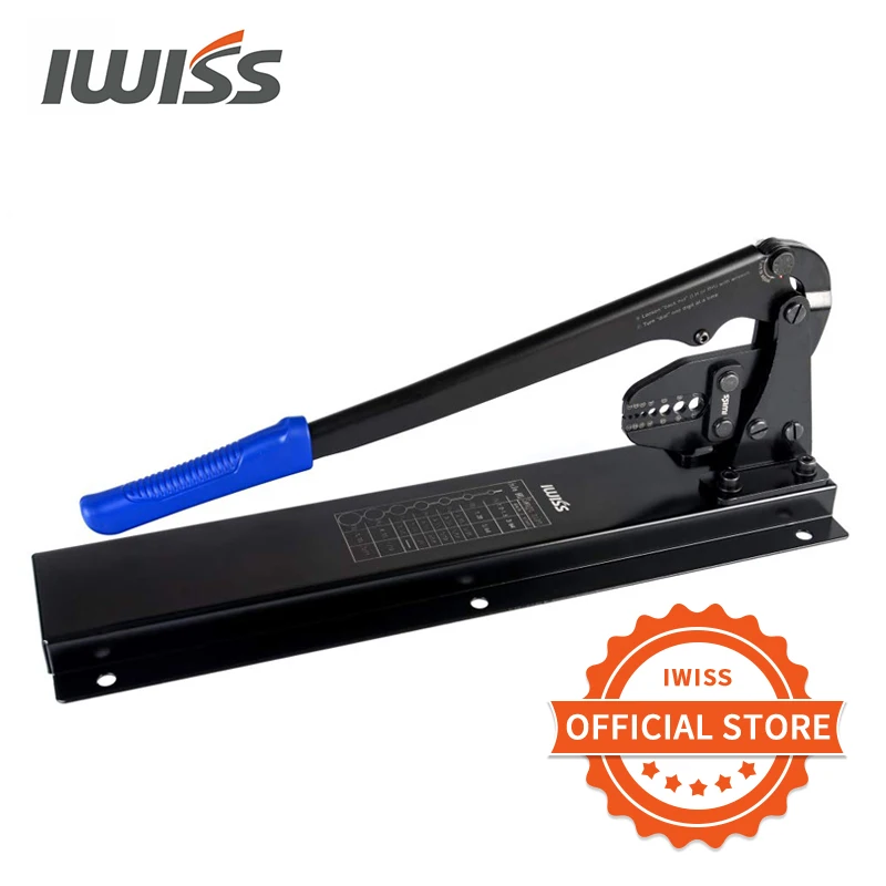 

IWISS Wire Rope Crimping Tool Desk Type for Aluminum Sleeves,Stop Sleeves,Railing Fittings from 1-5MMÂ² IWS-1608DT