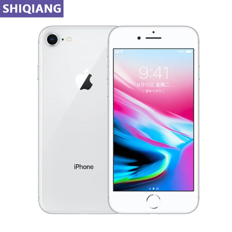 Used Original Apple iphone 8 Telephone 4.7in Fingerprint Unlock 2+64/256GB GPS&NFC 7+12MP 1 SIM Card Mobile Phones