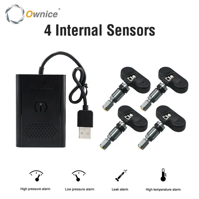$59.99 Ownice USB Android Built in TPMS Tire Pressure  Android Navigation Pressure Monitoring Alarm System Wireless Transmission TPMS