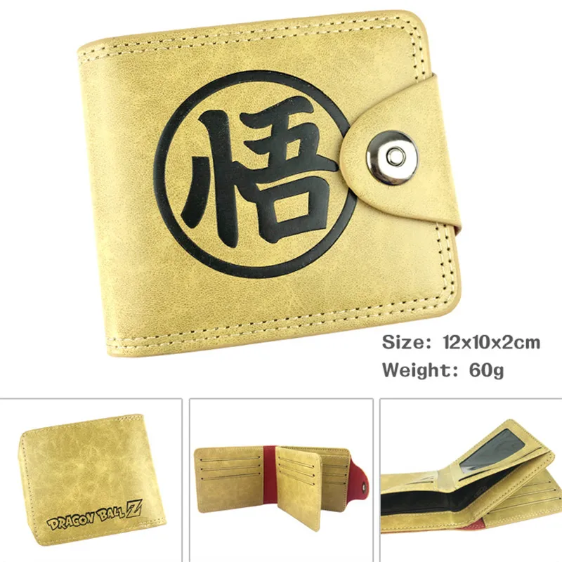 Короткий кошелек с рисунком из мультфильма «Жемчуг дракона Z», Женский кошелек для монет, мужской черный кожаный бумажник из искусственной кожи, подарок - Цвет: F