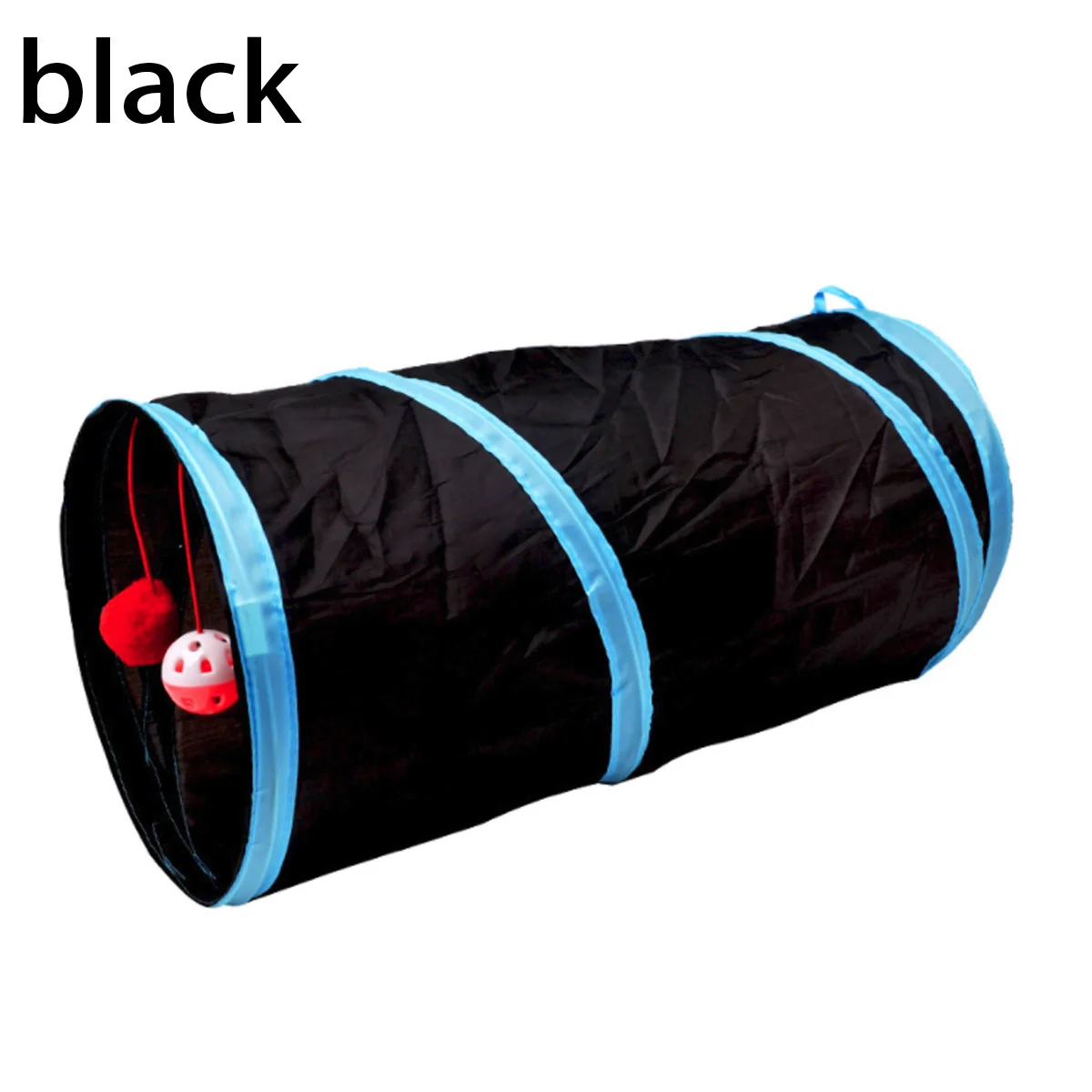Black 2 Holes Pet туннель для кошек игрушки 2/3/4/5 отверстий складной домашних животных кота обучающая игрушка Интерактивная трубка забавная игрушка для кошки; тапочки с кроликом; шлёпанцы для игровой туннель трубки - Цвет: Black 2 Holes