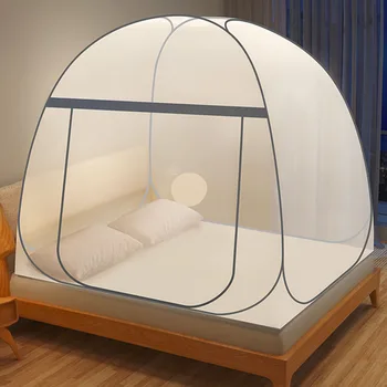 

2020 New Yurt Mosquito Net For Single Double Bed Canopy Students Adults Household Folding Portable Netting Tent Anti-mosquito