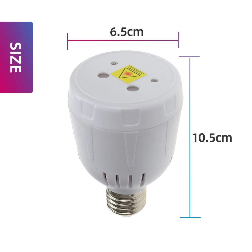 E27 лампочка лазерного светильника, мини лазерный проектор, Рождественский декоративный светильник, автоматический звуковой контроль, сценический светильник, Клубные, вечерние